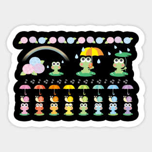 Halloween Frog Party Sticker